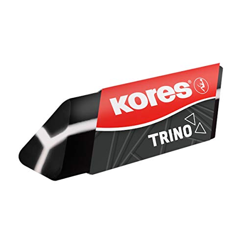 Kores - Trino: Schwarze dreieckige PVC-Radiergummis mit Papierhülle für Kinder, Studenten und Erwachsene, ungiftig und kinderfreundlich, Schul- und Bürobedarf, 60 x 20 x 18 mm, 28 Stück Kores - Trino: Schwarze dreieckige PVC-Radiergummis mit Papierhülle für Kinder, Studenten und Erwachsene, ungiftig und kinderfreundlich, Schul- und Bürobedarf, 60 x 20 x 18 mm, 28 Stück von Kores