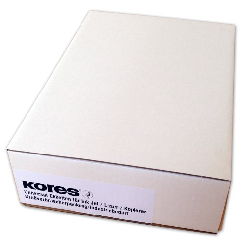 Kores Universal-Etiketten, 25 x 10 mm Großpackung, 500 Blatt, weiß von Kores