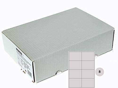 Kores - Universelle selbstklebende rechteckige Etiketten, 500 Blatt Format Weiß mit Etiketten 105 x 74 mm Kores - Universelle selbstklebende rechteckige Etiketten, 500 Blatt Format Weiß mit Etiketten 105 x 74 mm von Kores