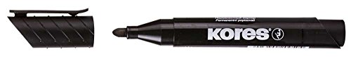 Kores XP1 Permanent Marker Stifte, Rundspitze 3 mm, schwarz, Blister 1 Stück von Kores