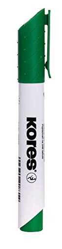 Kores XW1 Dry Wipe Whiteboard-Marker, Rundspitze, Grün von Kores