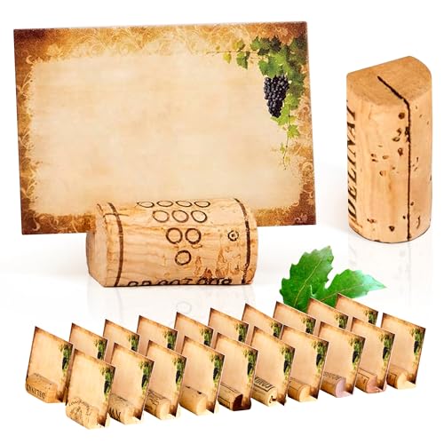 20er Tischkartenset aus gebrauchten Korken | mit Kärtchen (20 bedruckt & 20 blanko) | vintage Platzkarten, kreative Namenskarten | Tischkärtchenhalter aus Kork für Hochzeit, Geburtstag, Feiern & Feste 20er Tischkartenset aus gebrauchten Korken | mit Kärtchen (20 bedruckt & 20 blanko) | vintage Platzkarten, kreative Namenskarten | Tischkärtchenhalter aus Kork für Hochzeit, Geburtstag, Feiern & Feste von Kork-Deko