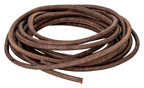 Korkband & Korkschnur Vegan | Flach, Rund, Geflochten | Für Schmuck, Armbänder, Ketten | Bastelmaterial | Ökologisch & Nachhaltig | DIY Zubehör (Braun, 5mm rund) von Kork-Deko