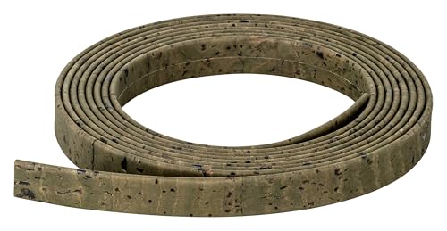Korkband & Korkschnur Vegan | Flach, Rund, Geflochten | Für Schmuck, Armbänder, Ketten | Bastelmaterial | Ökologisch & Nachhaltig | DIY Zubehör (Grün, 10mm flach) von Kork-Deko