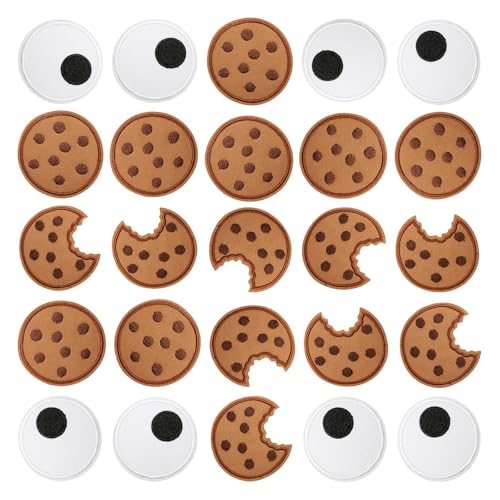 Krümelmonster Accessoires – Aufnäher Set mit Cookies & Augen – Perfekt für DIY, Kleidung, Taschen & Krümelmonster Kostüm Dekoration Krümelmonster Accessoires – Aufnäher Set mit Cookies & Augen – Perfekt für DIY, Kleidung, Taschen & Krümelmonster Kostüm Dekoration von Korsaot