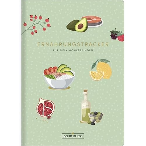 Korsch Verlag Ernährungstracker - Für dein Wohlbefinden - A5-14,8 cm x 21 cm vegan - Notizheft - SchreibLiebe von Korsch Verlag
