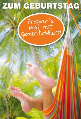 Korsch, Klappkarte, Magnetissimo, Mit Magnet, Zum Geburtstag Probier´s mal mit Gemütlichkeit, mit Umschlag Korsch, Klappkarte, Magnetissimo, Mit Magnet, Zum Geburtstag Probier´s mal mit Gemütlichkeit, mit Umschlag von Korsch