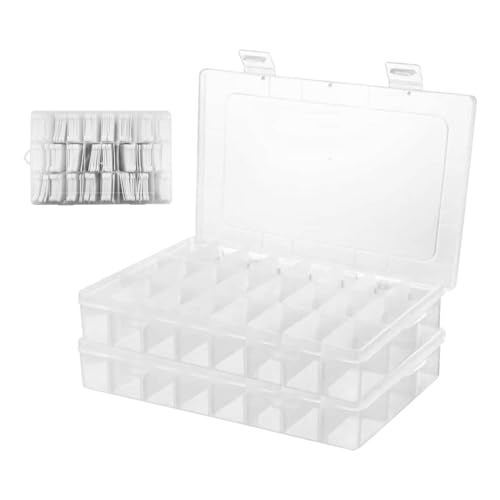 24 Fächer Sortierbox für Kleinteile, 2er-Set Einstellbar Kleinteile Organizer Sortimentskästen, Plastik Sortierbox, für Perlen, Kunsthandwerk, Schmuck, Angelzubehör 24 Fächer Sortierbox für Kleinteile, 2er-Set Einstellbar Kleinteile Organizer Sortimentskästen, Plastik Sortierbox, für Perlen, Kunsthandwerk, Schmuck, Angelzubehör von Korysnew