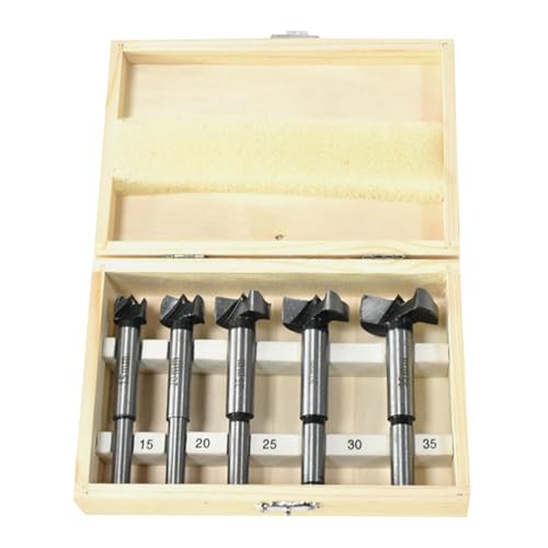Forstnerbohrer Satz Holzbearbeitungsbohrer Satz 5tlg Forstner Bohrer Ø15-35mm Forstnerbohrersatz mit Aufbewahrungskoffer Hartmetall Holzbearbeitung Bohrer Senkbohrer für Holz von Korysnew