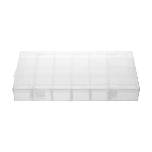 Korysnew 24 Fächern Plastik Sortierbox Aufbewahrungsbox Sortimentsboxen Schmuck Organizer Box mit Deckel Plastik Fächer Sortimentskasten für Kleinteile Boxen Aufbewahrung von Korysnew