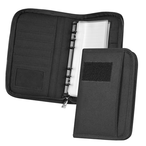 Kosibate Taktisches Notizbuch, Padfolio, Ringbuch mit 45 Blatt, Armee-/Militär-Notizbuch, Portfolio-Ordner mit Reißverschluss für taktische Ausrüstung und Organizer, nachfüllbarer 6-Ringordner Kosibate Taktisches Notizbuch, Padfolio, Ringbuch mit 45 Blatt, Armee-/Militär-Notizbuch, Portfolio-Ordner mit Reißverschluss für taktische Ausrüstung und Organizer, nachfüllbarer 6-Ringordner von Kosibate