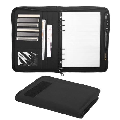 Kosibate Taktisches Notizbuch, Padfolio, Ringbuch mit 80 Blatt, taktischer Ordner mit Reißverschluss für Ordner, Karten, nachfüllbar, 6-Ring-Notizblock, Armee-Militär, wasserdicht, Notizbuchhülle Kosibate Taktisches Notizbuch, Padfolio, Ringbuch mit 80 Blatt, taktischer Ordner mit Reißverschluss für Ordner, Karten, nachfüllbar, 6-Ring-Notizblock, Armee-Militär, wasserdicht, Notizbuchhülle von Kosibate