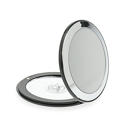 Kosmetex Taschen-Spiegel 7-Fach Vergrößerung und Magnetverschluss, Spiegel Ø 8.5 cm, Silber von Kosmetex