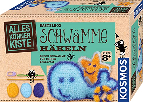 Kosmos 604622 AllesKönnerKiste Schwämme häkeln, Kreatives Bastel-Set für Bade-Spaß, Häkeln für Kinder, Wolle mit Peeling-Effekt, Waschbar bei 60 Grad, für Kinder ab 8 Jahren Kosmos 604622 AllesKönnerKiste Schwämme häkeln, Kreatives Bastel-Set für Bade-Spaß, Häkeln für Kinder, Wolle mit Peeling-Effekt, Waschbar bei 60 Grad, für Kinder ab 8 Jahren von Kosmos