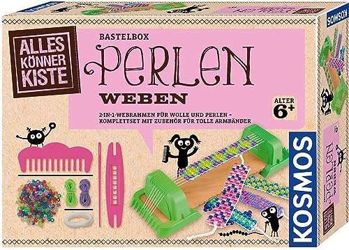 Kosmos 604387 AllesKönnerKiste Perlen weben 2-in-1-Webrahmen, Bastel-Set, Basteln für Mädchen ab 6 Jahre, Armbänder basteln, Weben für Kinder, Perlenwebrahmen Kosmos 604387 AllesKönnerKiste Perlen weben 2-in-1-Webrahmen, Bastel-Set, Basteln für Mädchen ab 6 Jahre, Armbänder basteln, Weben für Kinder, Perlenwebrahmen von Kosmos