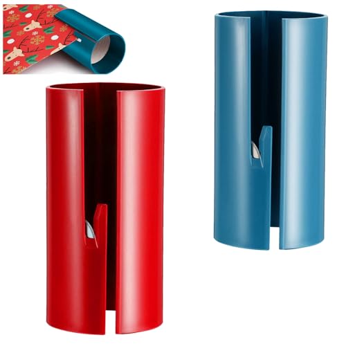 Kotkiddy® 2 Stück Austauschbarer Geschenkpapier Schneider Weihnachtlicher Geschenkpapierschneider-Papierschneider, Papier-Schneidegerät von Kotkiddy
