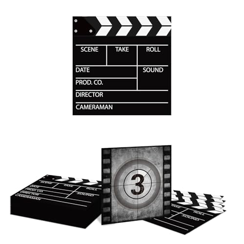 Kotkiddy 20 Stück Filmnacht Einweg Papier Servietten, Kino Dekor Servietten für Partydecorationen Quadratische Filmthemen Servietten für Geburtstag Kotkiddy 20 Stück Filmnacht Einweg Papier Servietten, Kino Dekor Servietten für Partydecorationen Quadratische Filmthemen Servietten für Geburtstag von Kotkiddy