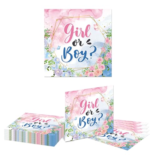 Kotkiddy 20 Stück Geschlecht Offenbarung Papier Servietten Junge oder Mädchen Einweg Servietten Blau Rosa Blumen Dekor Servietten für Baby Dusche Partyartikel Kotkiddy 20 Stück Geschlecht Offenbarung Papier Servietten Junge oder Mädchen Einweg Servietten Blau Rosa Blumen Dekor Servietten für Baby Dusche Partyartikel von Kotkiddy