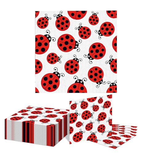 Kotkiddy 20 Stück Marienkäfer Dekorationen Papier Servietten Einweg Party Servietten Set Marienkäfer Papier Mittagessen Servietten Marienkäfer Thema Party Zubehör Kotkiddy 20 Stück Marienkäfer Dekorationen Papier Servietten Einweg Party Servietten Set Marienkäfer Papier Mittagessen Servietten Marienkäfer Thema Party Zubehör von Kotkiddy