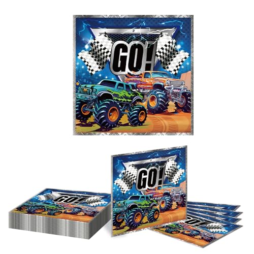 Kotkiddy 20 Stück Monster Lastwagen Lastwagen Papier Servietten Einweg Monster Jam Rennauto Grab Tischgeschirr Geburtstags Partyartikel Dekorationen Geschenke Kotkiddy 20 Stück Monster Lastwagen Lastwagen Papier Servietten Einweg Monster Jam Rennauto Grab Tischgeschirr Geburtstags Partyartikel Dekorationen Geschenke von Kotkiddy