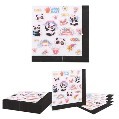 Kotkiddy 20 Stück Panda Servietten für Kinder Geburtstagsdeko, Perfektes Party Zubehör für Baby Duschen, Panda Tischgeschirr Papier Servietten von Kotkiddy