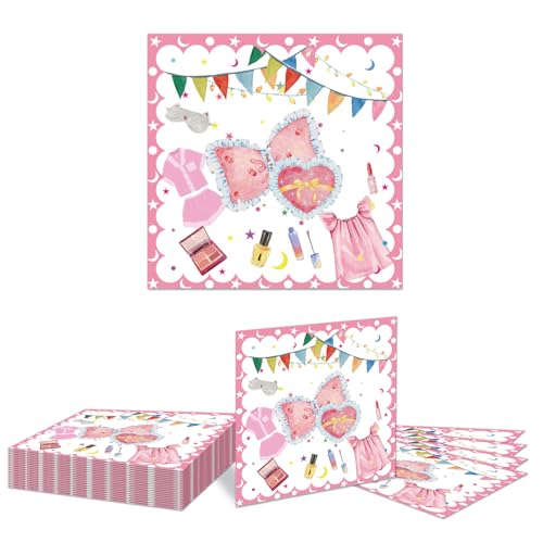 Kotkiddy 20 Stück Schlafparty Zubehör für Mädchen Pyjama Party, Mädchenabend Ikon Papier Servietten 2 Schichten Ideal für Junggesellinnen Party Dekorationen Kotkiddy 20 Stück Schlafparty Zubehör für Mädchen Pyjama Party, Mädchenabend Ikon Papier Servietten 2 Schichten Ideal für Junggesellinnen Party Dekorationen von Kotkiddy