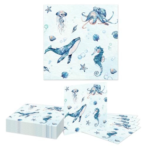 Kotkiddy 20 Stück Unter dem Meer Cocktail Getränke Servietten Ozean Küste Einweg Papierservietten für Dessert für Sommer Frühlings Geburtstagsparty Artikel Kotkiddy 20 Stück Unter dem Meer Cocktail Getränke Servietten Ozean Küste Einweg Papierservietten für Dessert für Sommer Frühlings Geburtstagsparty Artikel von Kotkiddy