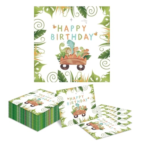Kotkiddy 24 Stück Dino Servietten, Dino Servietten Kindergeburtstag, Party Motiv Tiere,Blätter,Grün für Waldtiere Geburtstag und Servietten Dino 33x33cm Kotkiddy 24 Stück Dino Servietten, Dino Servietten Kindergeburtstag, Party Motiv Tiere,Blätter,Grün für Waldtiere Geburtstag und Servietten Dino 33x33cm von Kotkiddy