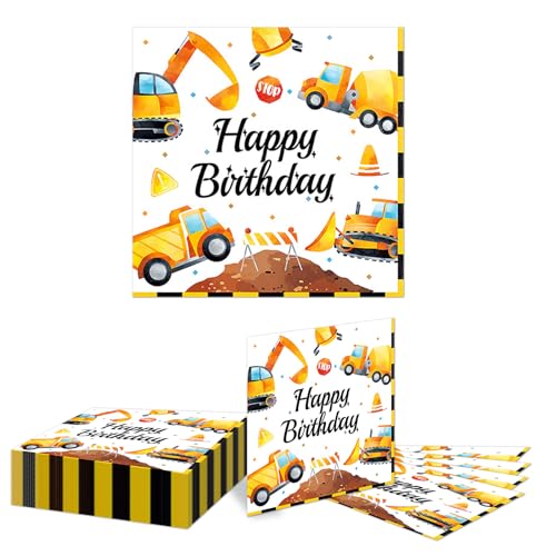 Kotkiddy 40 Stück Bagger Servietten,Baustelle Servietten für Geburtstag, Servietten Traktor Servietten Kindergeburtstag Tischdeko Baufahrzeug Bulldozer Radlader 33 x 33 cm Kotkiddy 40 Stück Bagger Servietten,Baustelle Servietten für Geburtstag, Servietten Traktor Servietten Kindergeburtstag Tischdeko Baufahrzeug Bulldozer Radlader 33 x 33 cm von Kotkiddy