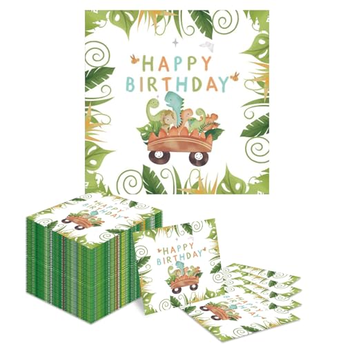 Kotkiddy 48 Stück Dino Servietten, Dino Servietten Kindergeburtstag, Party Motiv Tiere,Blätter,Grün für Waldtiere Geburtstag und Servietten Dino 33x33cm Kotkiddy 48 Stück Dino Servietten, Dino Servietten Kindergeburtstag, Party Motiv Tiere,Blätter,Grün für Waldtiere Geburtstag und Servietten Dino 33x33cm von Kotkiddy