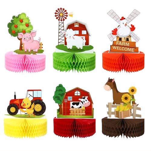 Kotkiddy 6 Stück Farm Tiere Party Deko Honeycomb Tischdekoration Farm Thema Kuchen Bälle Tisch Deko Scheune Geburtstag Party Zubehör Für 3D Tischdekoration Baby Kotkiddy 6 Stück Farm Tiere Party Deko Honeycomb Tischdekoration Farm Thema Kuchen Bälle Tisch Deko Scheune Geburtstag Party Zubehör Für 3D Tischdekoration Baby von Kotkiddy