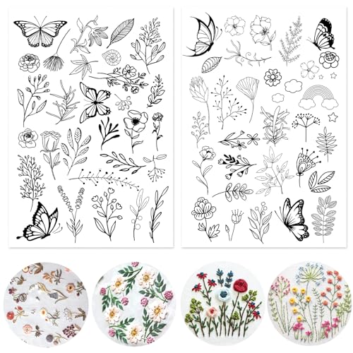 Kotkiddy 60 Stickvorlagen Wasserlöslich Stabilisator,Stickvlies Selbstklebend mit Blumenmustern,Stabilisatoren für Liebhaber des Stickens, Sticken für DIY Projekte Kotkiddy 60 Stickvorlagen Wasserlöslich Stabilisator,Stickvlies Selbstklebend mit Blumenmustern,Stabilisatoren für Liebhaber des Stickens, Sticken für DIY Projekte von Kotkiddy