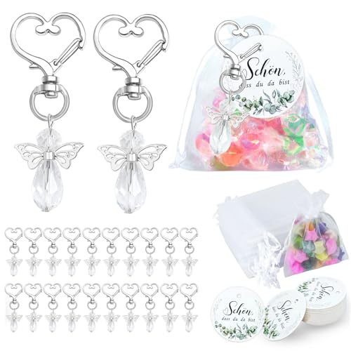 Kottwca 30 Stück Schutzengel SchlüsselanhäNger, Schutzengel Anhänger mit Organzabeutel, Geschenkanhänger zum Beschriften, Engel Anhänger für Gastgeschenke Hochzeit Kommunion Konfirmation Taufe Kottwca 30 Stück Schutzengel SchlüsselanhäNger, Schutzengel Anhänger mit Organzabeutel, Geschenkanhänger zum Beschriften, Engel Anhänger für Gastgeschenke Hochzeit Kommunion Konfirmation Taufe von Kottwca
