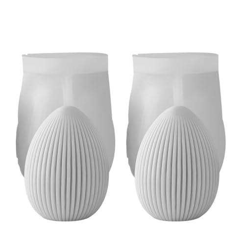 1/2 Stücke 2 Stile Silikonform Ostern, GießFormen Silikon, Silikonformen GießFormen Ostern, Kerzenformen Zum GießEn, Silikonforms Osterhase, Silikonform Osterei (B-Ei*2) von Kouamor