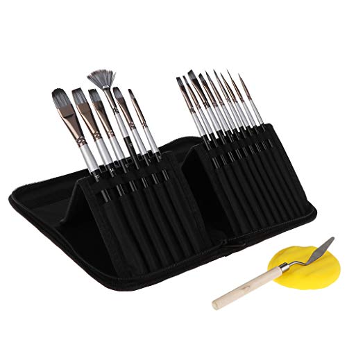 Koungyun 15-teiliges Nylon-Pinsel-Set mit Aufbewahrungsbox, Aquarellfarben, Acrylwerkzeug Koungyun 15-teiliges Nylon-Pinsel-Set mit Aufbewahrungsbox, Aquarellfarben, Acrylwerkzeug von Koungyun
