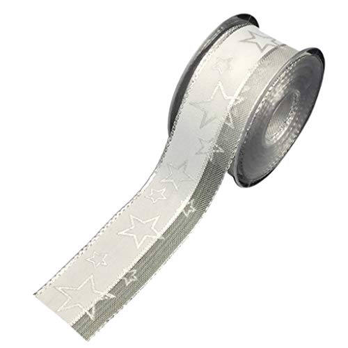 Koungyun Weihnachtsband mit Draht, Polyester, durchscheinend, glitzernd, bunte Schneeflocken, Basteln, 10 m Koungyun Weihnachtsband mit Draht, Polyester, durchscheinend, glitzernd, bunte Schneeflocken, Basteln, 10 m von Koungyun
