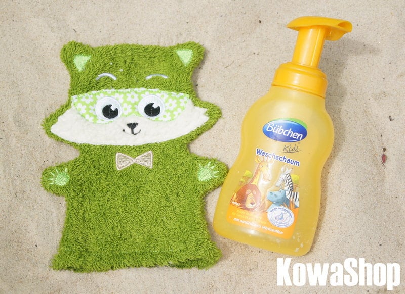 Waschhandschuh Waschbär Grün Waschhandschuh Waschbär Grün von KowaShopHandgemacht
