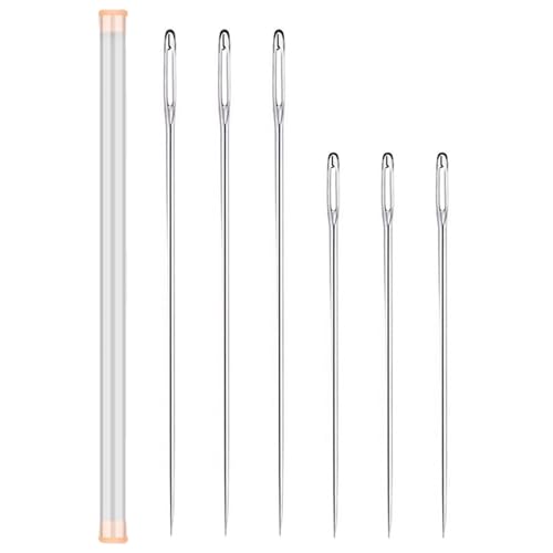 7 Stück 25,4 cm/30,5 cm Polsternadel und Stroage Tube, große Nähnadel für Polster, lange Nadeln zum Basteln, große Nadel für harte Segeltuchreparatur, Leder-Nähnadeln 7 Stück 25,4 cm/30,5 cm Polsternadel und Stroage Tube, große Nähnadel für Polster, lange Nadeln zum Basteln, große Nadel für harte Segeltuchreparatur, Leder-Nähnadeln von Koyzsen