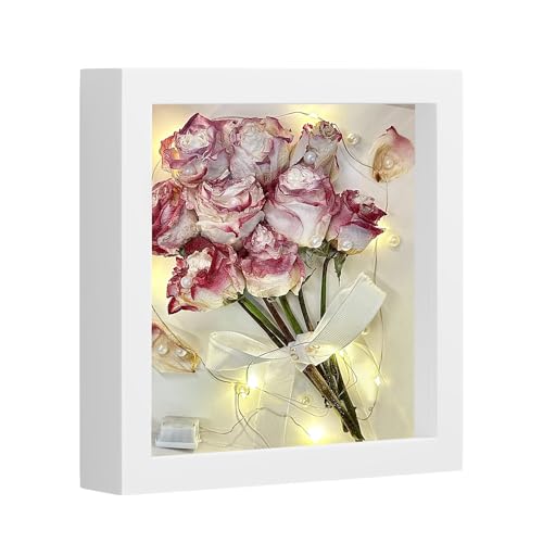 3D Bilderrahmen zum Befüllen, Bilderrahmen Tief Hölzern bis 3cm, Tiefer Bilderrahmen zum Befüllen für Objekte, Blumen, Hochzeitsgeschenk oder Erinnerungsstücke 22.8 x 22.8 cm Weiß 3D Bilderrahmen zum Befüllen, Bilderrahmen Tief Hölzern bis 3cm, Tiefer Bilderrahmen zum Befüllen für Objekte, Blumen, Hochzeitsgeschenk oder Erinnerungsstücke 22.8 x 22.8 cm Weiß von Kozdtiz
