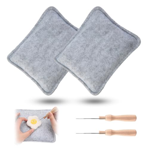 Kozdtiz Unterlage Zum Filzen Trockenfilzen, 2 Stück Unterlage Nadelfilzen Werkzeugsatz mit Filznadelhalter und Filznadeln für Starter Wollfilz Werkzeugset 20,5 x 25 cm Grau Kozdtiz Unterlage Zum Filzen Trockenfilzen, 2 Stück Unterlage Nadelfilzen Werkzeugsatz mit Filznadelhalter und Filznadeln für Starter Wollfilz Werkzeugset 20,5 x 25 cm Grau von Kozdtiz