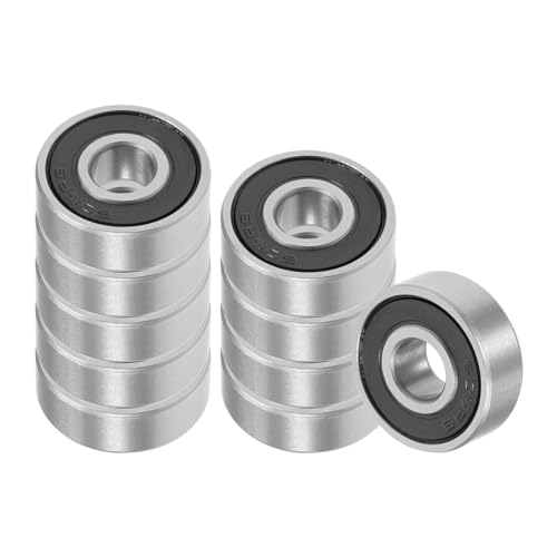 Kozelo 10 Stück 606-2RS Kugellager - [6x17x6mm] Chromstahl Doppelt abgedichtete Rillenkugellager für Maschinenanwendungen Industrielle Ausrüstung von Kozelo
