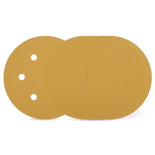 Kozelo 100 Stück Schleifscheiben 6 Zoll 80 Körnung 6-Loch Klett-Schleifpapier für Trockenbauschleifer Holz Metall Möbel, Gelb Kozelo 100 Stück Schleifscheiben 6 Zoll 80 Körnung 6-Loch Klett-Schleifpapier für Trockenbauschleifer Holz Metall Möbel, Gelb von Kozelo
