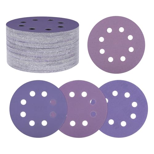 Kozelo 100 Stück Schleifscheiben Set 125 mm 80/120/180/240 Körnung 8 Loch Haken und Schlaufen Orbital Schleifpapier Für Trockenbau Schleifer Holz Metall Lila Kozelo 100 Stück Schleifscheiben Set 125 mm 80/120/180/240 Körnung 8 Loch Haken und Schlaufen Orbital Schleifpapier Für Trockenbau Schleifer Holz Metall Lila von Kozelo
