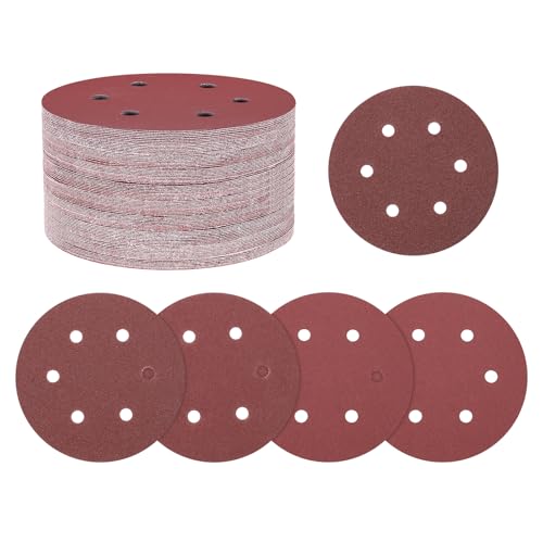Kozelo 100er Pack Schleifscheiben-Set 150 mm 6 Zoll 60/80/120/180/240 Körnung 6-Loch Klett-Schleifpapier für Trockenbauschleifer Holz Metall Kozelo 100er Pack Schleifscheiben-Set 150 mm 6 Zoll 60/80/120/180/240 Körnung 6-Loch Klett-Schleifpapier für Trockenbauschleifer Holz Metall von Kozelo