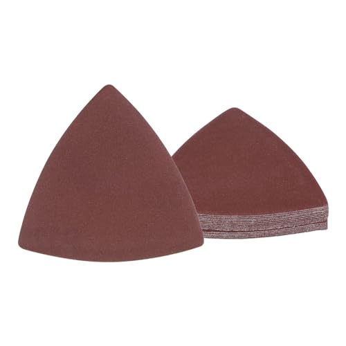Kozelo 15 Stück Mausschleifer Detail Schleifpapier - [320 Körnung, 3-1/8"] Dreieckige Klettverschluss-Schleifpads für Holzmöbel-Polierverwendung | Aluminiumoxid-Schleifpapier von Kozelo