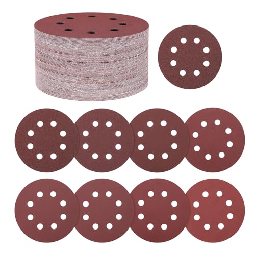 Kozelo 150 Pack Schleifscheiben-Set 125mm 5 Zoll 60/80/100/120/150/180/240/320/400 Körnung 8-Loch Klett-Schleifscheiben für Trockenbauschleifer Holz Metall Kozelo 150 Pack Schleifscheiben-Set 125mm 5 Zoll 60/80/100/120/150/180/240/320/400 Körnung 8-Loch Klett-Schleifscheiben für Trockenbauschleifer Holz Metall von Kozelo