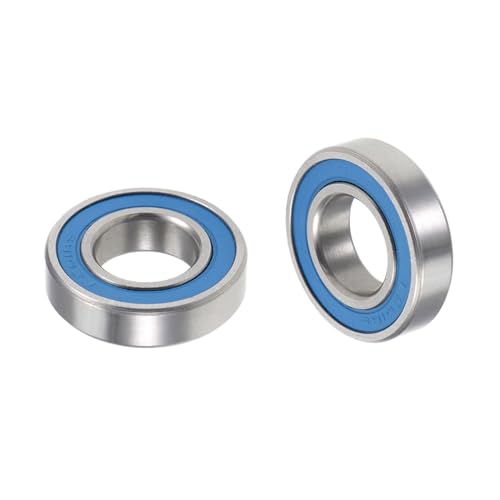 Kozelo 2 Stück Rillenkugellager - [12mm x 24mm x 6mm] Chromstahlkugeln für Motoren, Maschinenwerkzeuggetriebe, Lagerverwendung, blaue doppelte Abdichtung ABEC3 von Kozelo