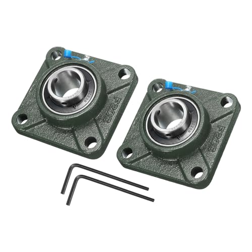 Kozelo 2 Stück UCF206 Flanschlager mit 30 mm Bohrung, selbstausrichtend, massiver Guss-Eisensockel, quadratische Flanschmontage, Chromstahl-Lager Kozelo 2 Stück UCF206 Flanschlager mit 30 mm Bohrung, selbstausrichtend, massiver Guss-Eisensockel, quadratische Flanschmontage, Chromstahl-Lager von Kozelo