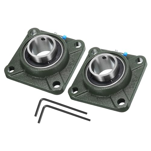 Kozelo 2 Stück UCF210 Flanschlager mit 50 mm Bohrung, selbstausrichtend, massiver Guss-Eisensockel, quadratische Flanschmontage, Chromstahl-Lager Kozelo 2 Stück UCF210 Flanschlager mit 50 mm Bohrung, selbstausrichtend, massiver Guss-Eisensockel, quadratische Flanschmontage, Chromstahl-Lager von Kozelo