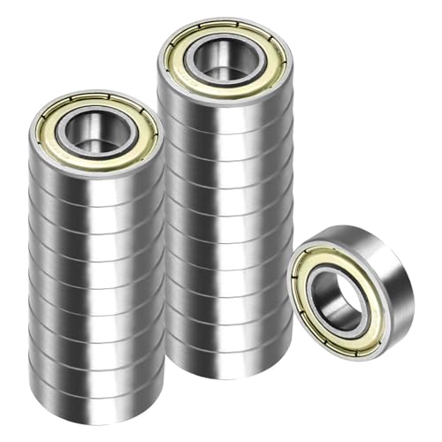 Kozelo 20 Stück 699ZZ Rillenkugellager-[9mm x 20mm x 6mm] Doppelt abgeschirmtes Lager für industrielle Geräte, Motoren, Maschinen, Edelstahl von Kozelo